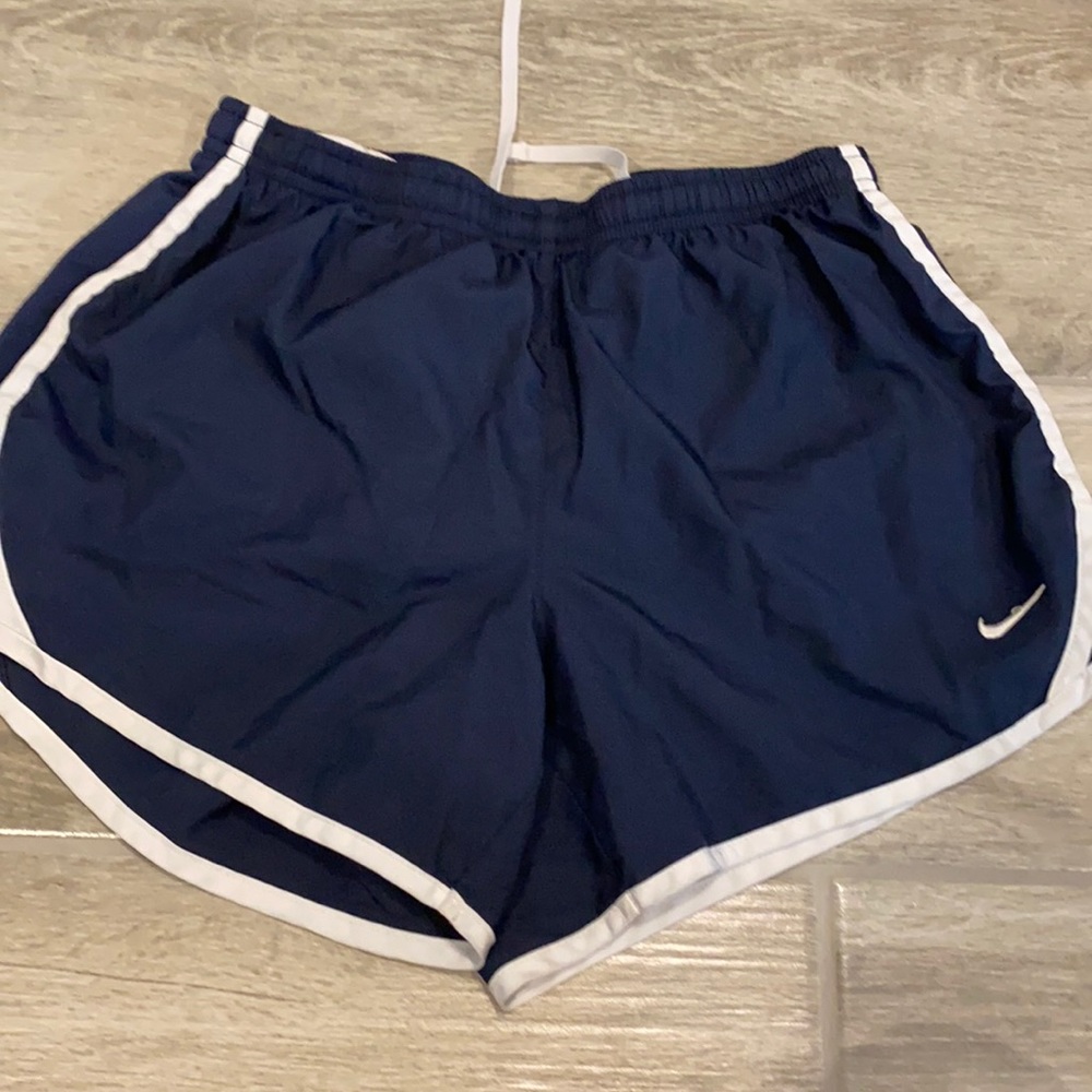 Youth girls navy Nike shorts